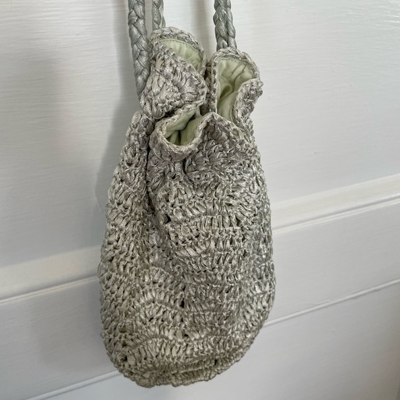 LOVESHACKFANCY Karelia Macrame Style Bag - Mint - New With Tags - Picture 3 of 8